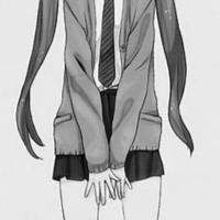 素描动漫下半身头像女生版