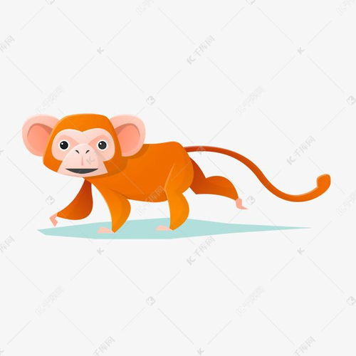卡通剪纸风格的猴子素材图片免费下载千库网