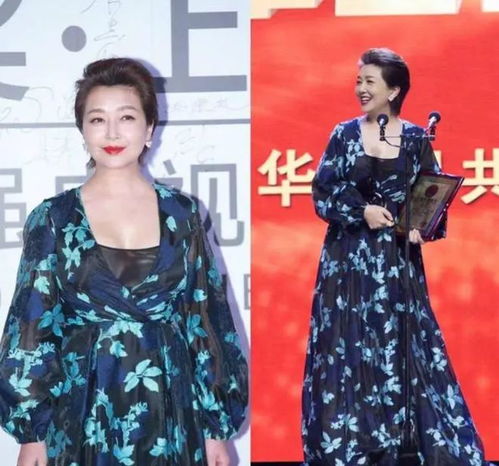 江珊自然老去的样子真好看虽身材发福严重,但穿黑裙仍优雅得体