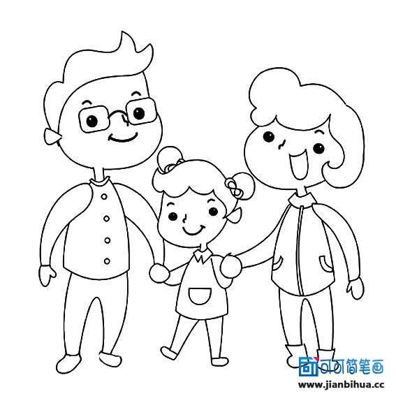 幼儿园一家三口爸爸弟弟妈妈画像图片集