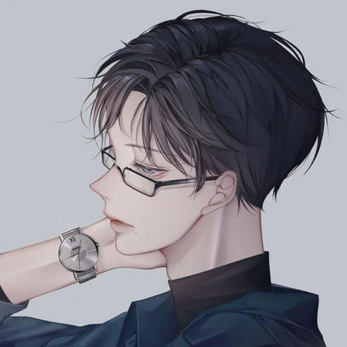 动漫男含眼镜男