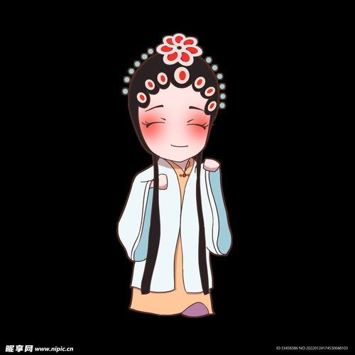 卡通戏曲人物图片头像插画