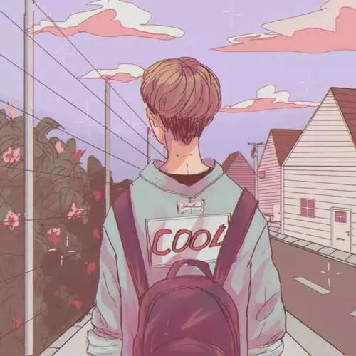 小众动漫男头手绘风帅气男生头像插画
