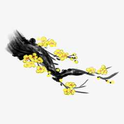 腊梅唯美水墨手绘插画图片素材其他格式下载动漫人物大全