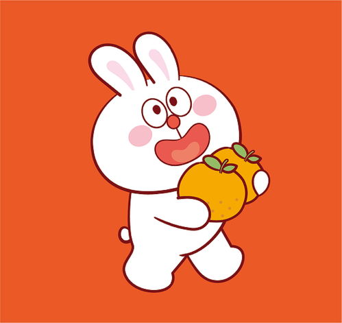 阿茹生肖ip叮当兔ip卡通可爱插画表情包卡通兔年快乐