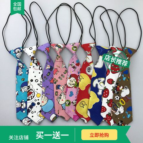 ins小领带潮衬衫女生短款帅气卡通文艺懒人男士棉布学生土酷可爱t