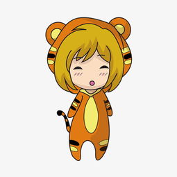 手绘漫画人物的老虎男孩图片素材其他格式下载动漫人物大全