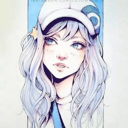 90后美女的小清新二次元动漫手绘,千万不要错过