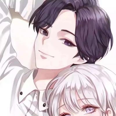 高冷二次元漫画情侣头像
