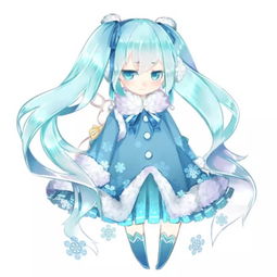 初音未来冰蓝色少女动漫