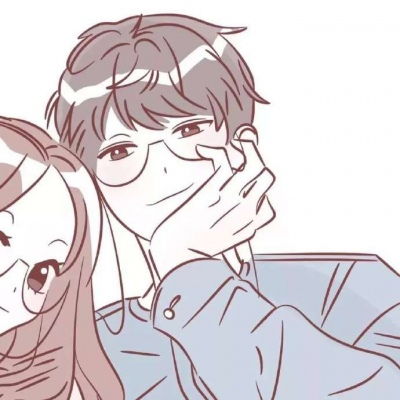 情侣头像真人动漫简约
