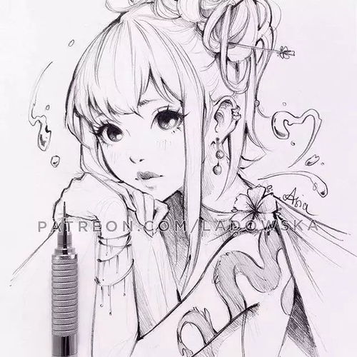 90后美女的小清新动漫手绘,不能错过