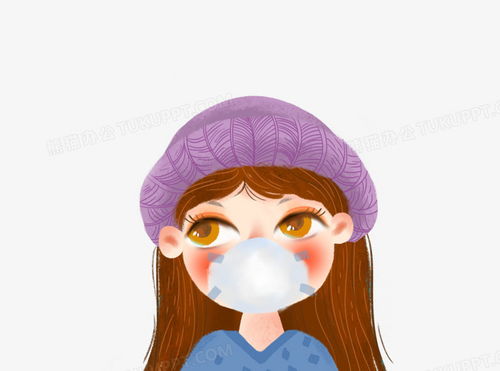 戴口罩的可爱女孩防护疫情插画png图片素材免费下载psd格式43883257像素熊猫办公