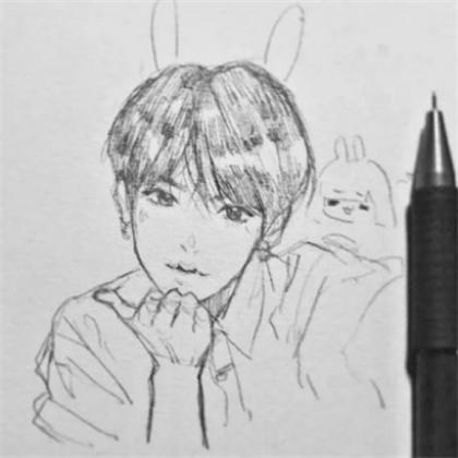 手绘素描人物头像图片,喜欢我会经常更新这类的
