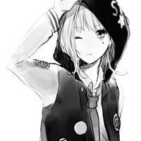 黑白漫画冷酷女生头像