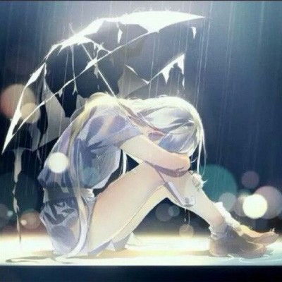 哭泣的头像二次元女生伤感女生流泪图片