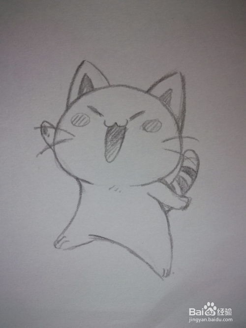如何画儿童卡通猫咪简笔画
