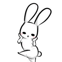 简笔画手绘兔子漫画图片头像可爱兔子萌图头像
