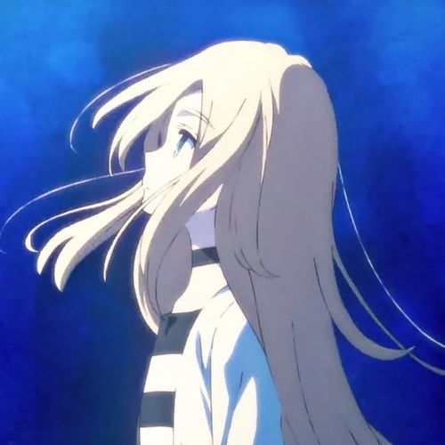 蓝色系头像动漫女生唯美