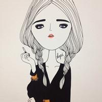 手绘黑白简笔画微信头像微信头像图片大全
